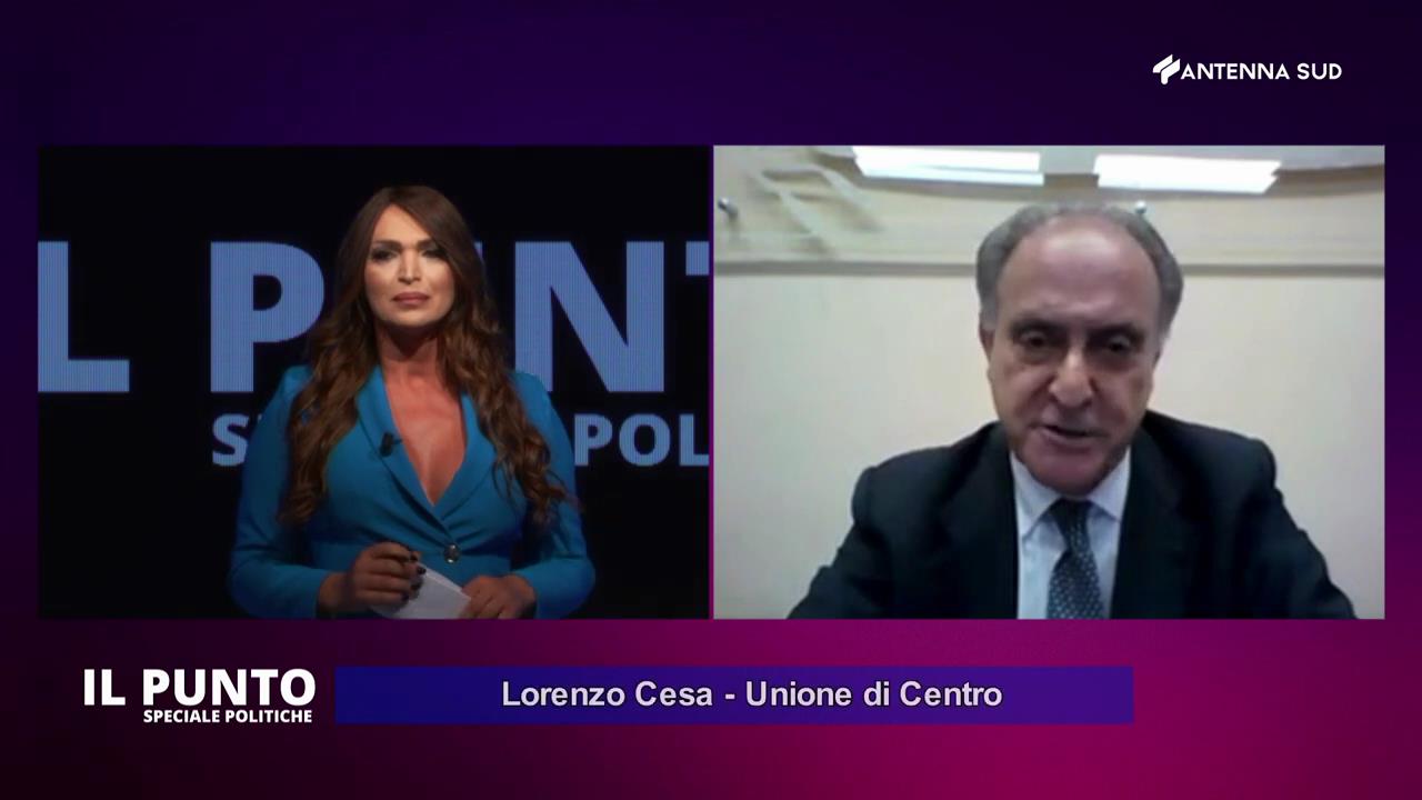 Elezioni Politiche 2022. Il segretario nazionale Udc Lorenzo Cesa ospite a Il Punto su Antenna Sud