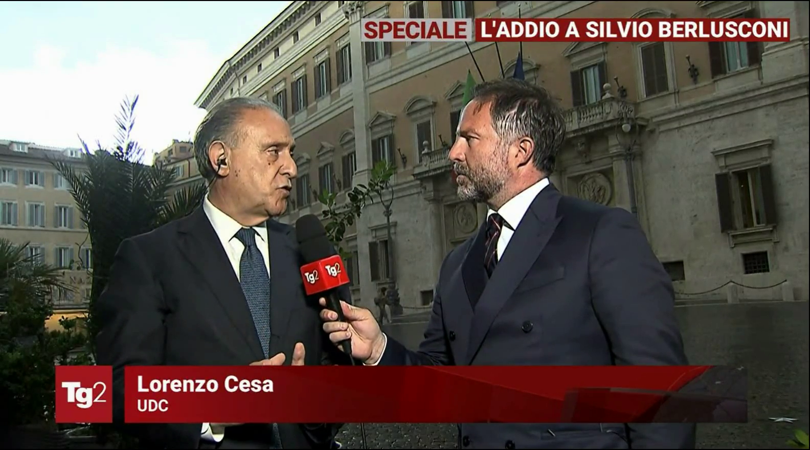 Speciale L’addio a Silvio Berlusconi. Intervista al segretari nazionale Udc on. Lorenzo Cesa – Tg2
